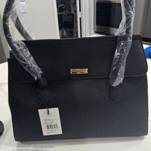 London Fog 100th Anniversary Collection Maille Tote Black NWT